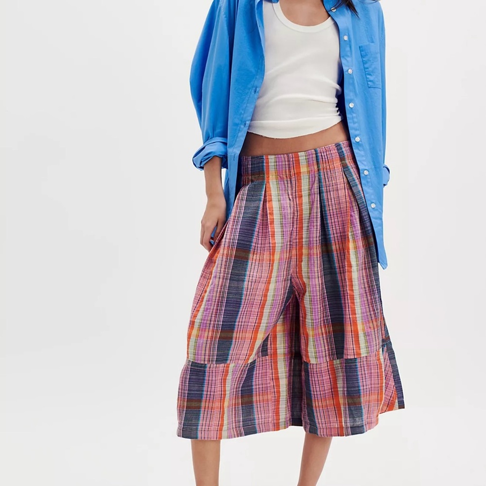 FREE PEOPLE Ivy Cropped Pull-On Culotte Pants